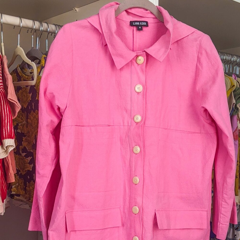 Ilana Kohn bubble gum pink trench